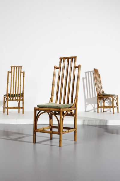 MANIFATTURA ITALIANA : Quattro sedie  - Asta Asta 370 | DESIGN E ARTI DECORATIVE DEL NOVECENTO Virtuale - Associazione Nazionale - Case d'Asta italiane