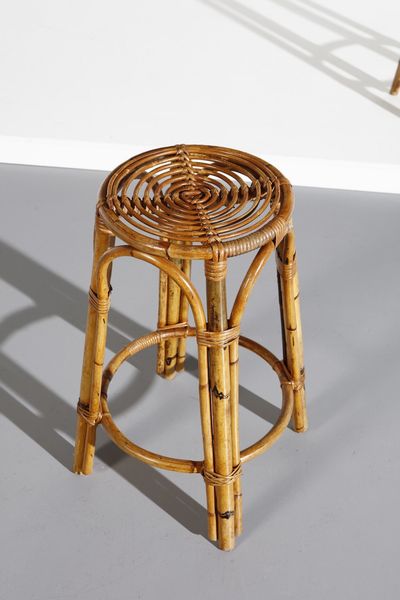 MANIFATTURA ITALIANA : Coppia di sgabelli  - Asta Asta 370 | DESIGN E ARTI DECORATIVE DEL NOVECENTO Virtuale - Associazione Nazionale - Case d'Asta italiane