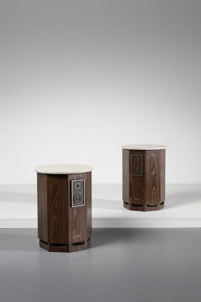 MANIFATTURA ITALIANA : Coppia di casse acustiche  - Asta Asta 370 | DESIGN E ARTI DECORATIVE DEL NOVECENTO Virtuale - Associazione Nazionale - Case d'Asta italiane