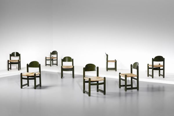 MANIFATTURA ITALIANA : Otto sedie  - Asta Asta 370 | DESIGN E ARTI DECORATIVE DEL NOVECENTO Virtuale - Associazione Nazionale - Case d'Asta italiane