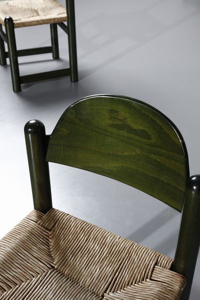 MANIFATTURA ITALIANA : Otto sedie  - Asta Asta 370 | DESIGN E ARTI DECORATIVE DEL NOVECENTO Virtuale - Associazione Nazionale - Case d'Asta italiane