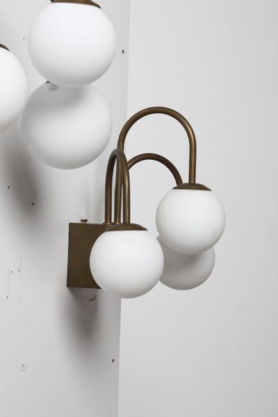 MANIFATTURA ITALIANA : Coppia di lampade da parete  - Asta Asta 370 | DESIGN E ARTI DECORATIVE DEL NOVECENTO Virtuale - Associazione Nazionale - Case d'Asta italiane