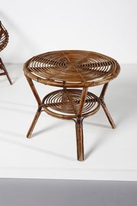 MANIFATTURA ITALIANA : Tavolino da salotto e quattro poltroncine  - Asta Asta 370 | DESIGN E ARTI DECORATIVE DEL NOVECENTO Virtuale - Associazione Nazionale - Case d'Asta italiane