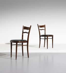 MANIFATTURA ITALIANA : Coppia di sedie  - Asta Asta 370 | DESIGN E ARTI DECORATIVE DEL NOVECENTO Virtuale - Associazione Nazionale - Case d'Asta italiane