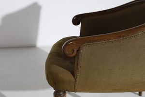 MANIFATTURA ITALIANA : Coppia di poltroncine  - Asta Asta 370 | DESIGN E ARTI DECORATIVE DEL NOVECENTO Virtuale - Associazione Nazionale - Case d'Asta italiane