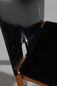 SCARPA AFRA (1937 -2011) & TOBIA (n. 1935) : attribuito. Sei sedie  - Asta Asta 370 | DESIGN E ARTI DECORATIVE DEL NOVECENTO Virtuale - Associazione Nazionale - Case d'Asta italiane