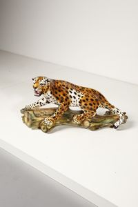 MANIFATTURA ITALIANA : Leopardo  - Asta Asta 370 | DESIGN E ARTI DECORATIVE DEL NOVECENTO Virtuale - Associazione Nazionale - Case d'Asta italiane