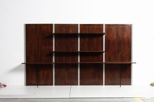 RIZZO WILLY (1928 - 2013) : attribuito. Parete attrezzata  - Asta Asta 370 | DESIGN E ARTI DECORATIVE DEL NOVECENTO Virtuale - Associazione Nazionale - Case d'Asta italiane