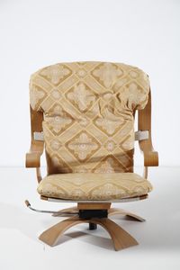 MANIFATTURA ITALIANA : Poltrona girevole  - Asta Asta 370 | DESIGN E ARTI DECORATIVE DEL NOVECENTO Virtuale - Associazione Nazionale - Case d'Asta italiane