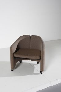 OSVALDO BORSANI (1911-1985) & EUGENIO GERLI (n. 1923) : Coppia di poltroncine PS142 con poggiapiedi per Tecno  - Asta Asta 370 | DESIGN E ARTI DECORATIVE DEL NOVECENTO Virtuale - Associazione Nazionale - Case d'Asta italiane