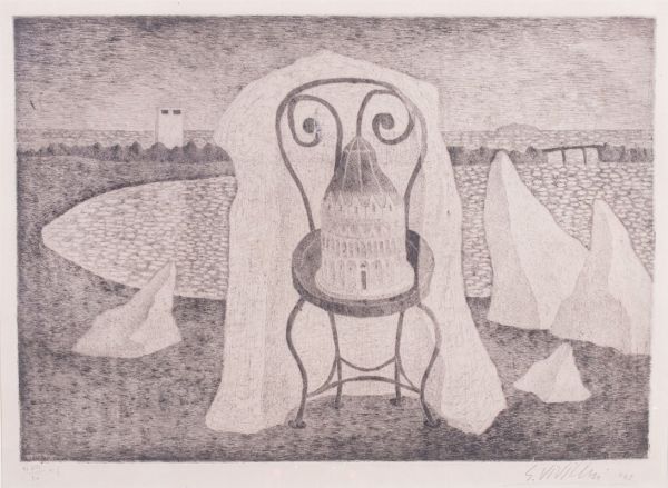 Alabastrino seggiola velo e mare  - Asta Parade III - Arte del Novecento, Contemporanea e Grafica - Associazione Nazionale - Case d'Asta italiane