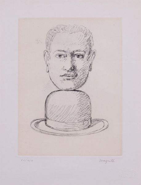 Homme au chapeau melon  - Asta Parade III - Arte del Novecento, Contemporanea e Grafica - Associazione Nazionale - Case d'Asta italiane