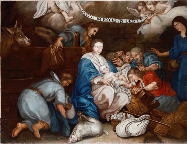 Scuola napoletana del XVIII secolo Nativit�  - Asta Dipinti Antichi | Cambi Time - Associazione Nazionale - Case d'Asta italiane