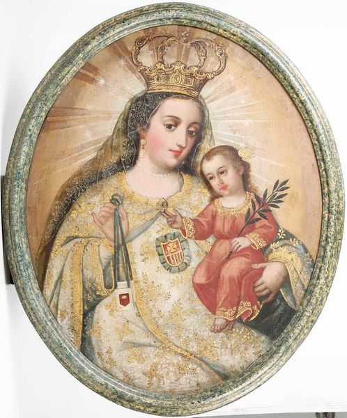 Scuola spagnola del XVIII secolo Madonna con Bambino  - Asta Dipinti Antichi | Cambi Time - Associazione Nazionale - Case d'Asta italiane