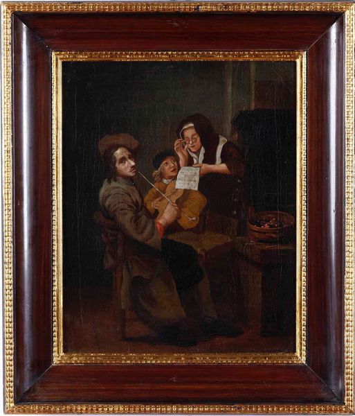 Scuola fiamminga del XVIII secolo Interno con fumatore, donna che legge una lettera e musicista  - Asta Dipinti Antichi | Cambi Time - Associazione Nazionale - Case d'Asta italiane