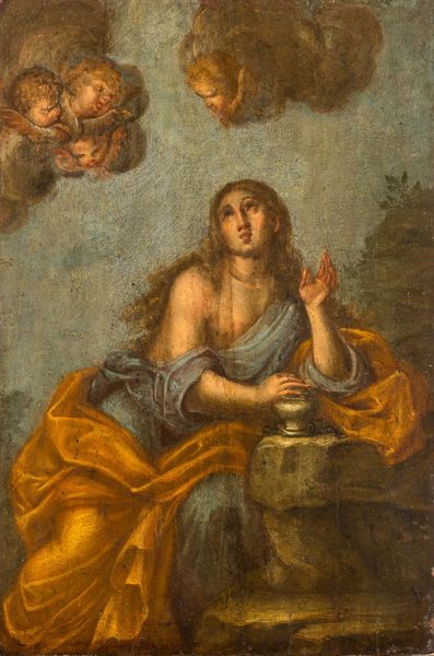 Scuola del XVI-XVII secolo Maria Maddalena in estasi  - Asta Dipinti Antichi | Cambi Time - Associazione Nazionale - Case d'Asta italiane