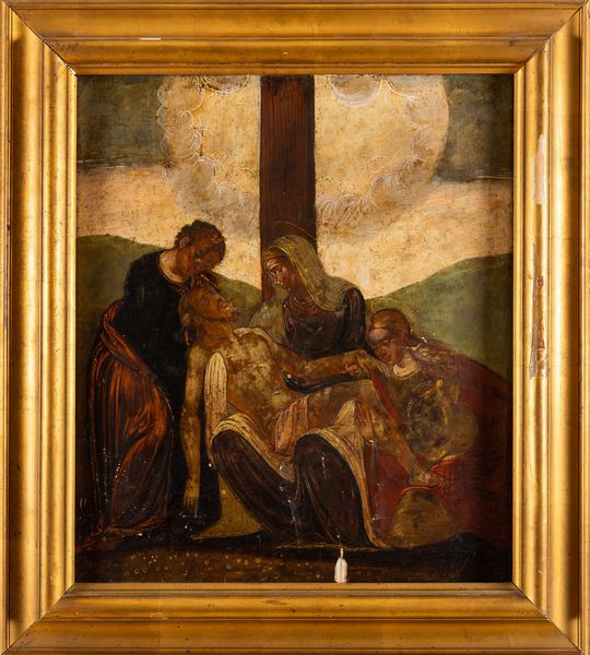 Scuola veneto-cretese del XVI secolo Deposizione  - Asta Dipinti Antichi | Cambi Time - Associazione Nazionale - Case d'Asta italiane