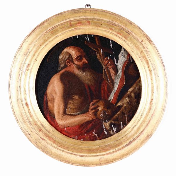 Scuola del XVII secolo San Girolamo  - Asta Dipinti Antichi | Cambi Time - Associazione Nazionale - Case d'Asta italiane