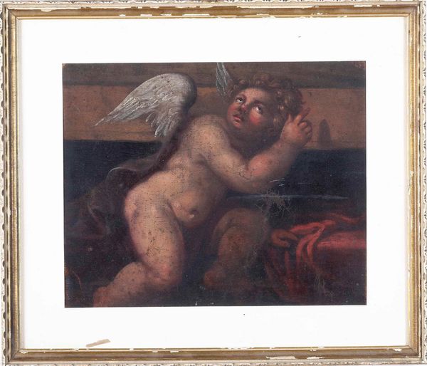 Scuola del XVIII secolo Figura di putto  - Asta Dipinti Antichi | Cambi Time - Associazione Nazionale - Case d'Asta italiane