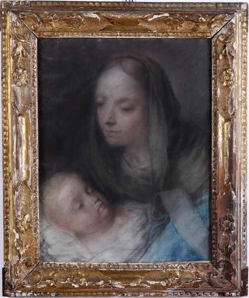 Scuola del XVIII secolo Madonna con bambino  - Asta Dipinti Antichi | Cambi Time - Associazione Nazionale - Case d'Asta italiane