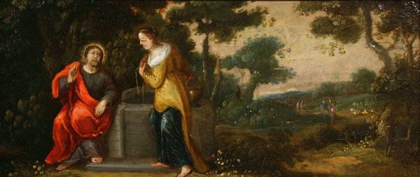 Scuola dl XVII secolo Cristo e la samaritana  - Asta Dipinti Antichi | Cambi Time - Associazione Nazionale - Case d'Asta italiane