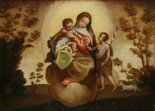 Scuola del XVIII secolo Madonna col Bambino e S. Giovannino  - Asta Dipinti Antichi | Cambi Time - Associazione Nazionale - Case d'Asta italiane