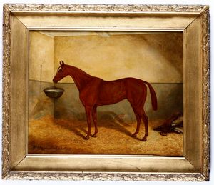 John Frederick Herring Senior - Cavallo nel box, Biddy, vincitore della coppa Cottenham 1903