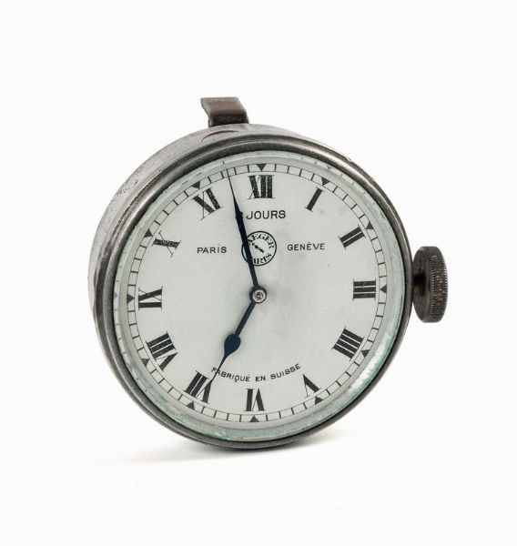 JAEGER : JAEGER, Paris, 8 Jours, orologio da autovettura in alluminio, riserva di carica di 8 giorni. Realizzato nel 1920  - Asta Orologi da Polso e da Tasca - Associazione Nazionale - Case d'Asta italiane