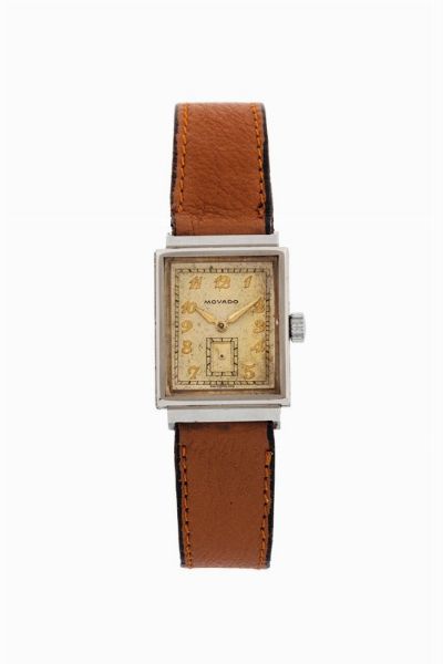 MOVADO : MOVADO, orologio da polso, in acciaio. Realizzato nel 1940 circa  - Asta Orologi da Polso e da Tasca - Associazione Nazionale - Case d'Asta italiane