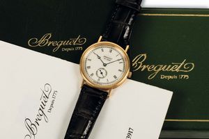 Breguet - Breguet, case No. 1090, Ref. 3910, orologio da polso, in oro giallo 18K con fibbia originale in oro. Accompagnato da scatola originale, Garanzia e libretti. Realizzato circa nel 1990