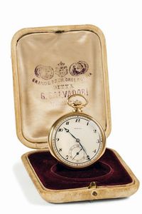ZENITH - ZENITH, movimento No. 7072775, Ref.6430/18, orologio da tasca, in oro giallo 18K. Accompagnato da una scatola dell'epoca. Realizzato nel 1940 circa