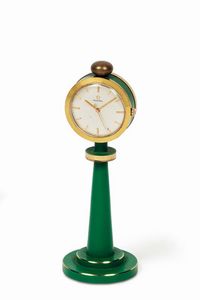 OMEGA - OMEGA, STREET LAMP, raro orologio da scrivania, in ottone dorato. Realizzato nel 1960 circa