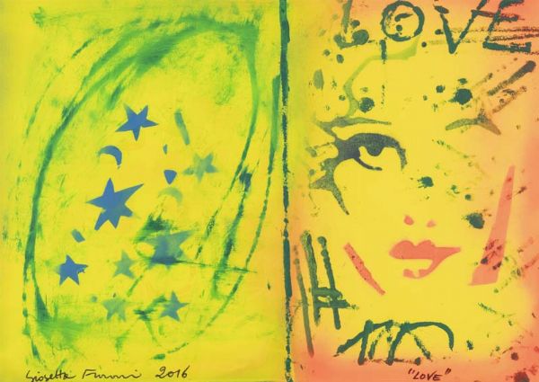 Giosetta Fioroni : Love  - Asta Asta di Arte Moderna e Contemporanea '800 e '900 - Associazione Nazionale - Case d'Asta italiane