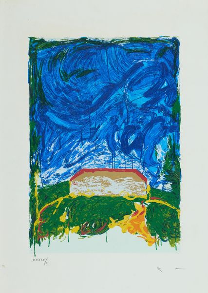 MARIO SCHIFANO : Paesaggio con casa  - Asta Asta di Arte Moderna e Contemporanea '800 e '900 - Associazione Nazionale - Case d'Asta italiane