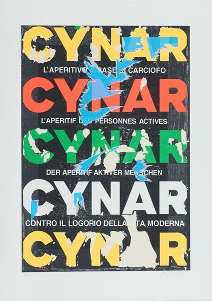 MIMMO ROTELLA : Blank Cynar  - Asta Asta di Arte Moderna e Contemporanea '800 e '900 - Associazione Nazionale - Case d'Asta italiane