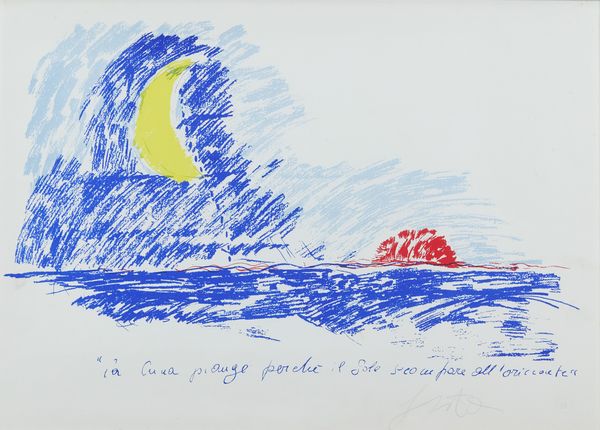 TANO FESTA : La Luna piange perch il Sole scompare all'orizzonte  - Asta Asta di Arte Moderna e Contemporanea '800 e '900 - Associazione Nazionale - Case d'Asta italiane