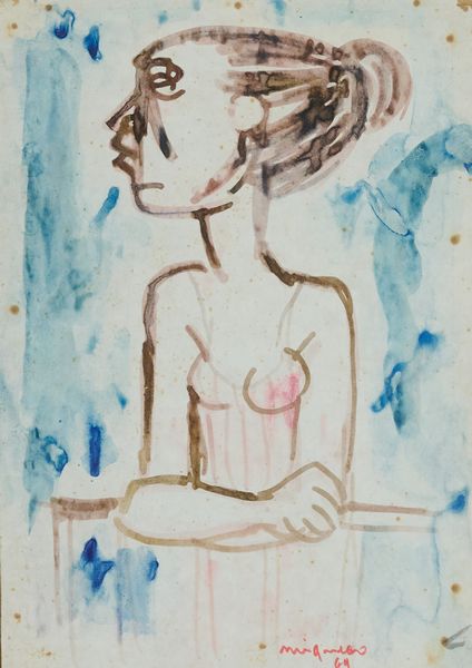 Giuseppe Migneco : Figura  - Asta Asta di Arte Moderna e Contemporanea '800 e '900 - Associazione Nazionale - Case d'Asta italiane