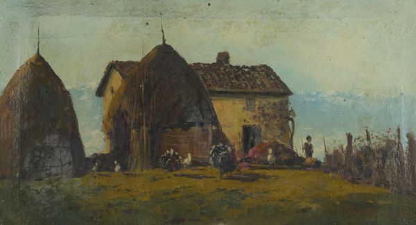 Anonimo dell'800 : Nell'aia  - Asta Asta di Arte Moderna e Contemporanea '800 e '900 - Associazione Nazionale - Case d'Asta italiane