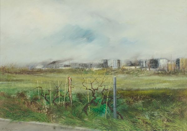 Graziano Martini : Paesaggio di periferia  - Asta Asta di Arte Moderna e Contemporanea '800 e '900 - Associazione Nazionale - Case d'Asta italiane