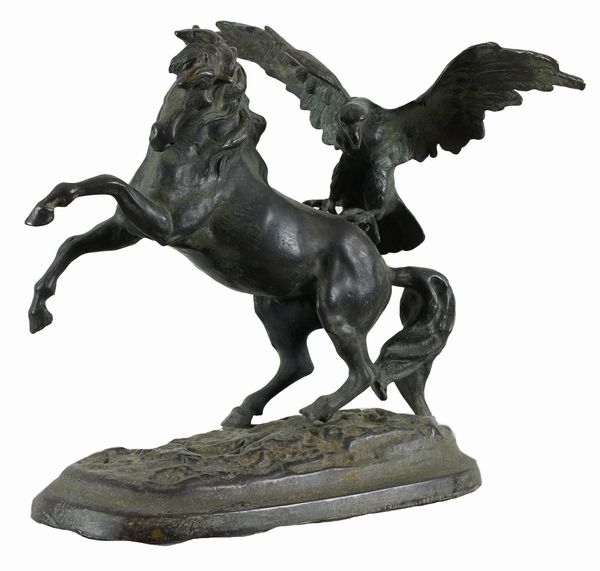 Anonimo : Cavallo con aquila  - Asta Asta di Arte Moderna e Contemporanea '800 e '900 - Associazione Nazionale - Case d'Asta italiane