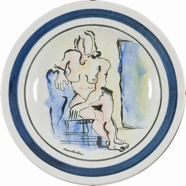 Domenico Cantatore : Odalisca  - Asta Asta di Arte Moderna e Contemporanea '800 e '900 - Associazione Nazionale - Case d'Asta italiane