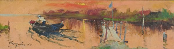 Basso Ragni : Barca  - Asta Asta di Arte Moderna e Contemporanea '800 e '900 - Associazione Nazionale - Case d'Asta italiane