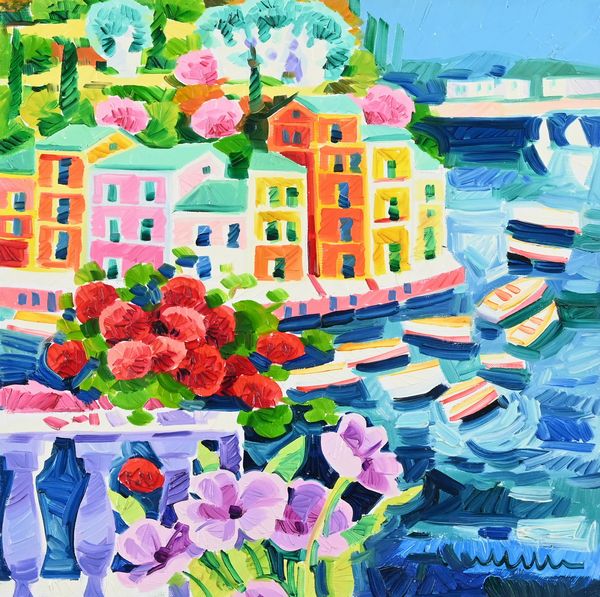 ATHOS FACCINCANI : Sognando a Portofino  - Asta Asta di Arte Moderna e Contemporanea '800 e '900 - Associazione Nazionale - Case d'Asta italiane
