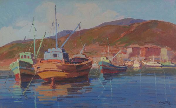 Angiolo Volpe : Porticciolo - Porto Santo Stefano  - Asta Asta di Arte Moderna e Contemporanea '800 e '900 - Associazione Nazionale - Case d'Asta italiane