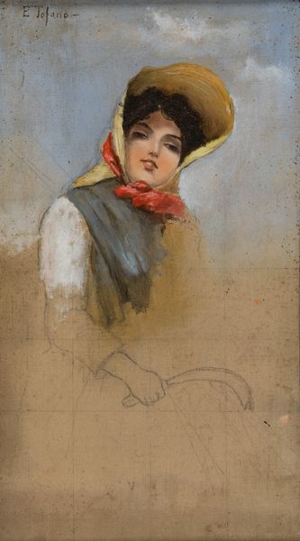 Scuola Toscana seconda metà  XIX secolo : Studio di contadina  - Asta Asta di Arte Moderna e Contemporanea '800 e '900 - Associazione Nazionale - Case d'Asta italiane