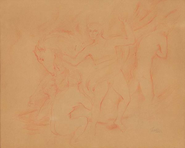 ALIGI SASSU : Uomini e cavalli rossi  - Asta Asta di Arte Moderna e Contemporanea '800 e '900 - Associazione Nazionale - Case d'Asta italiane