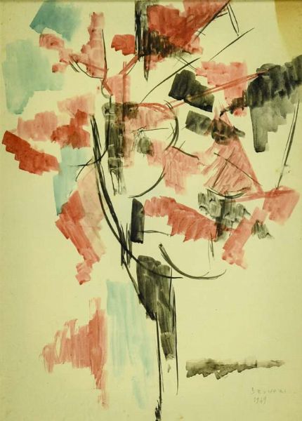 Enzo Brunori : Alberi  - Asta Asta di Arte Moderna e Contemporanea '800 e '900 - Associazione Nazionale - Case d'Asta italiane