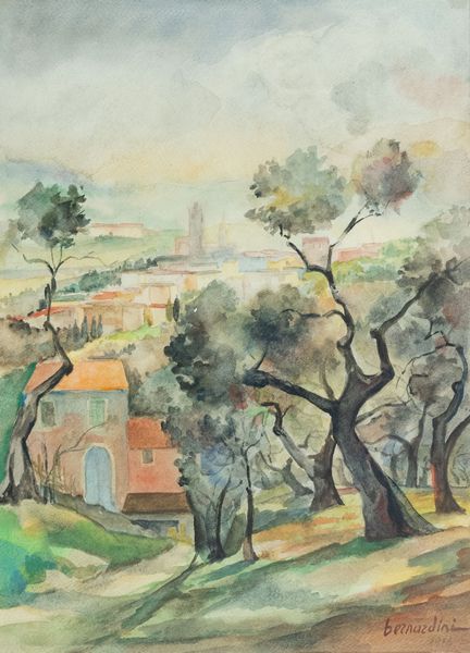 Pietro Bernardini : Paesaggio  - Asta Asta di Arte Moderna e Contemporanea '800 e '900 - Associazione Nazionale - Case d'Asta italiane