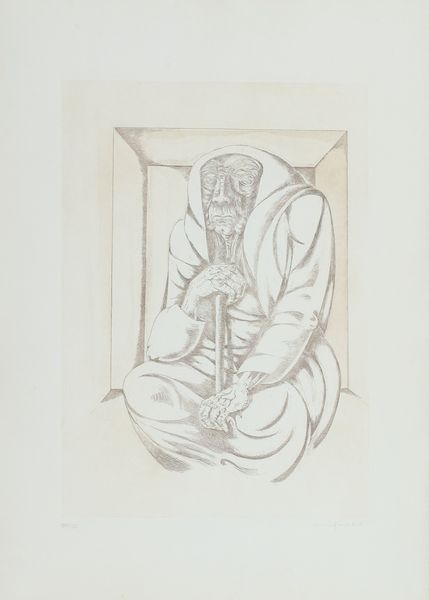 Giuseppe Migneco : Figura con bastone  - Asta Asta di Arte Moderna e Contemporanea '800 e '900 - Associazione Nazionale - Case d'Asta italiane