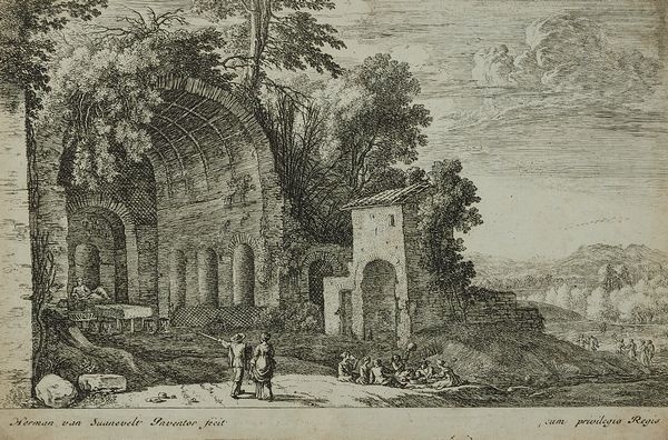 Herman Van Swanevelt : Roma Le grotte Egerie  - Asta Asta di Arte Moderna e Contemporanea '800 e '900 - Associazione Nazionale - Case d'Asta italiane